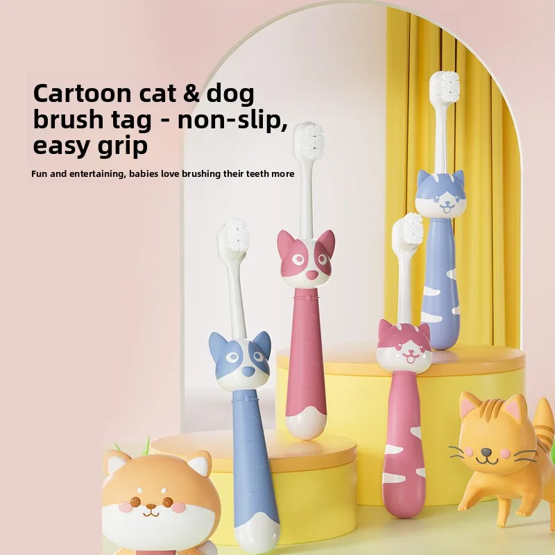 

cartoon children's toothbrush ultra-fine soft-haired baby 2-12 years old cute 10,000-haired bundle small head toothbrush