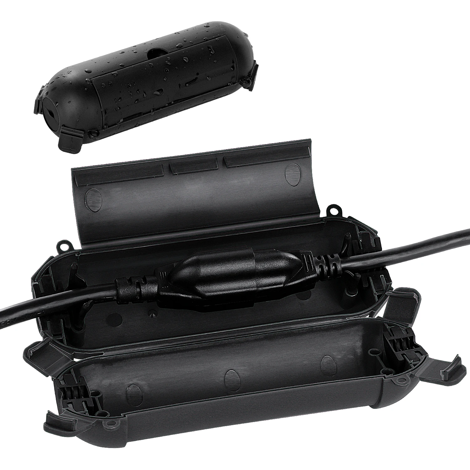 

Flemoon 18x5,7x5,7 см, маленькая уличная электрическая коробка, водонепроницаемая для наружной вилки/полоса питания, IP44, защищенная от атмосферных воздействий соединительная коробка