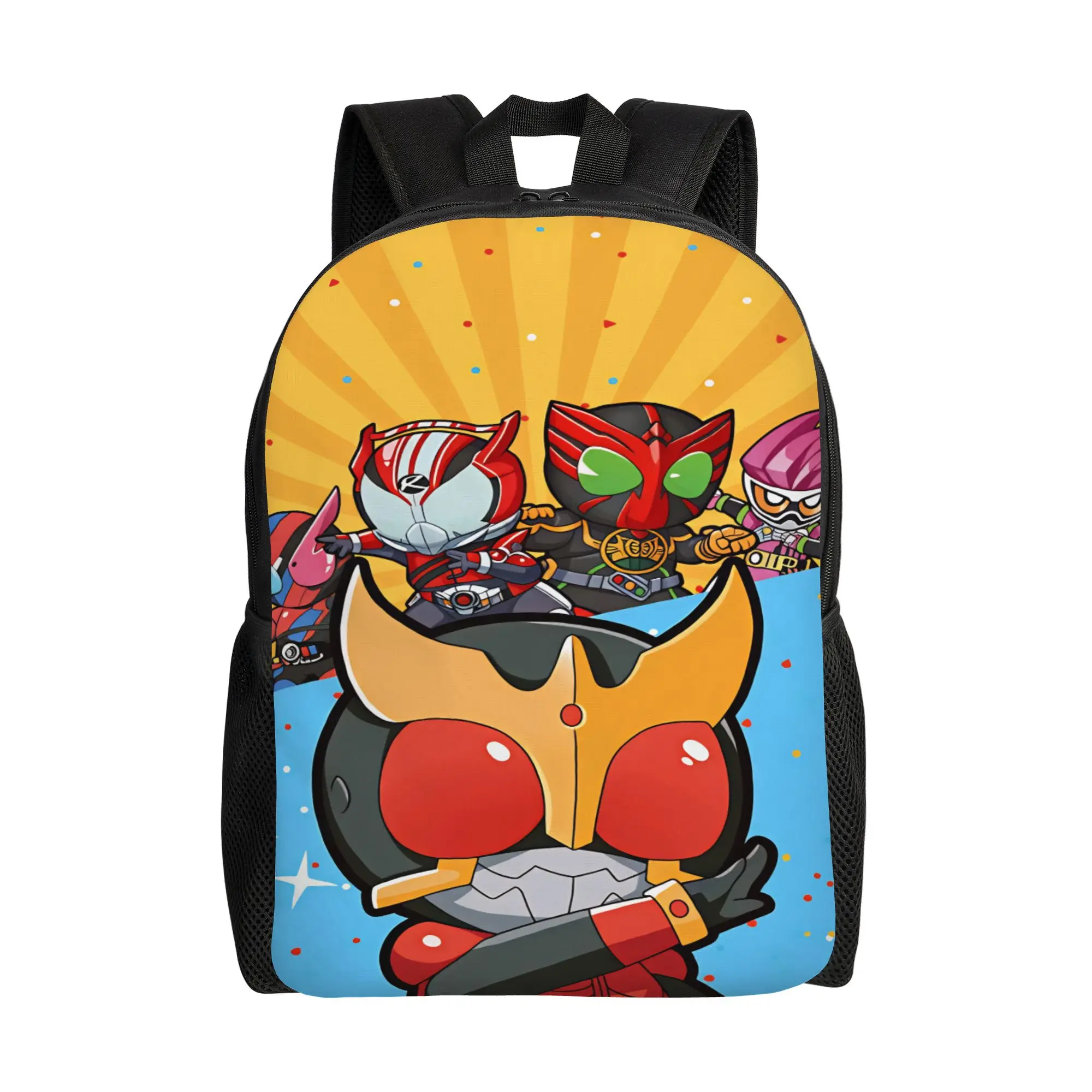 Kamen Riders Backpack  Men Polyester Travel Backpacks Pattern Style High School Bags Rucksack