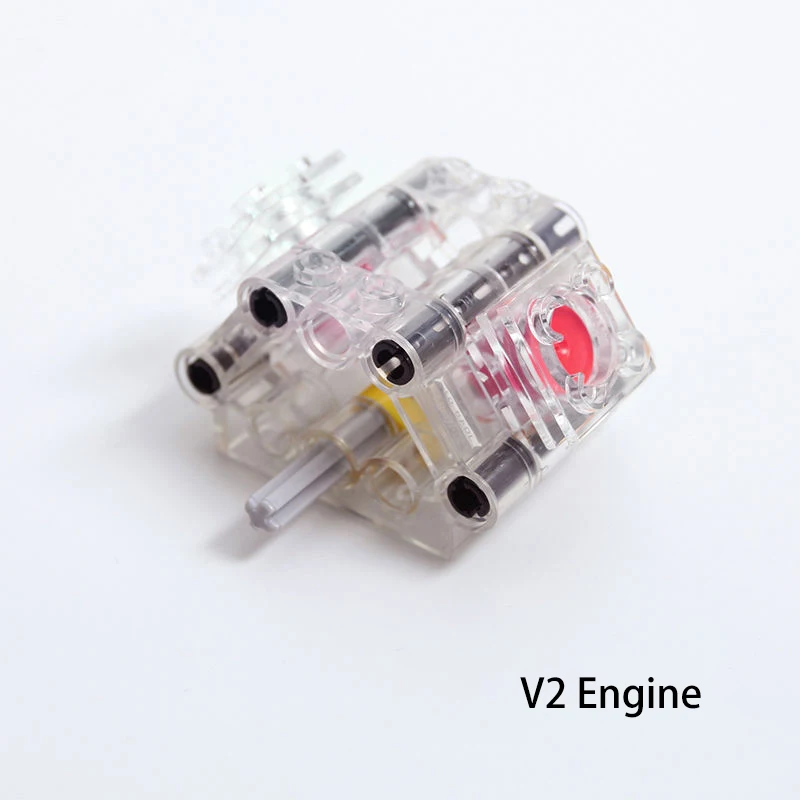 Bloques de construcción MOC V2, motor/2 cilindros, componentes de potencia, ladrillos PF, juguetes, modelo de coche de carreras modificado, Compatible con LEGO