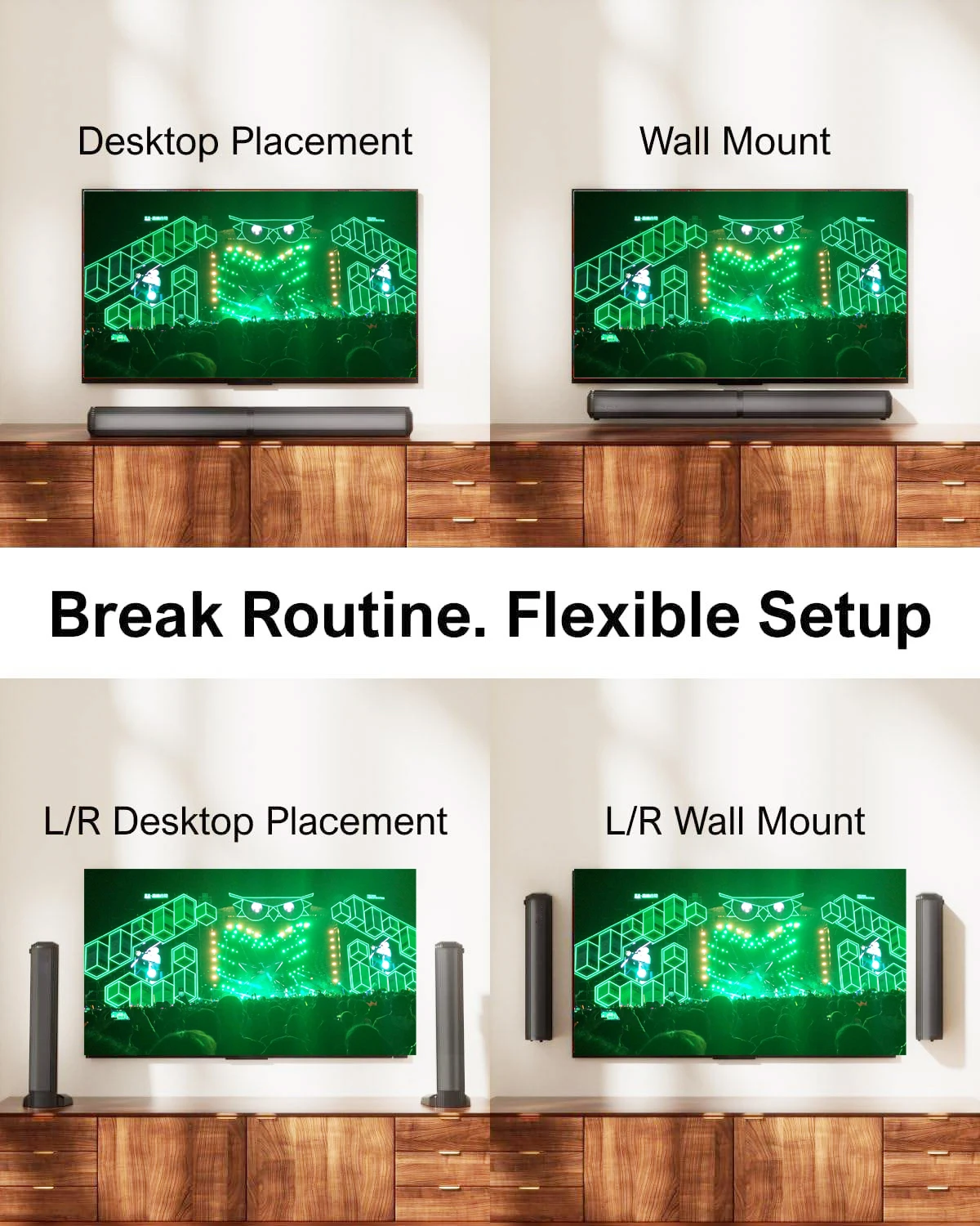 ULTIMEA Gleichen Stil Smart TV Soundbar Heimkino Sound System Subwoofer Computer Musik Gaming Decke Lautsprecher BT Mit Großhandel