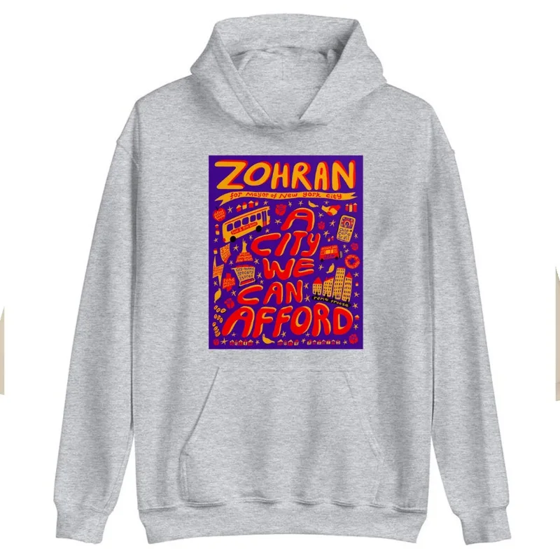 Zohran Mamdani New York NYC Mayor ملصق البلوز رتبة Zohran أول التصويت الأزرق العصرية الشتاء Ashion طويلة الأكمام الحرارية هوديي