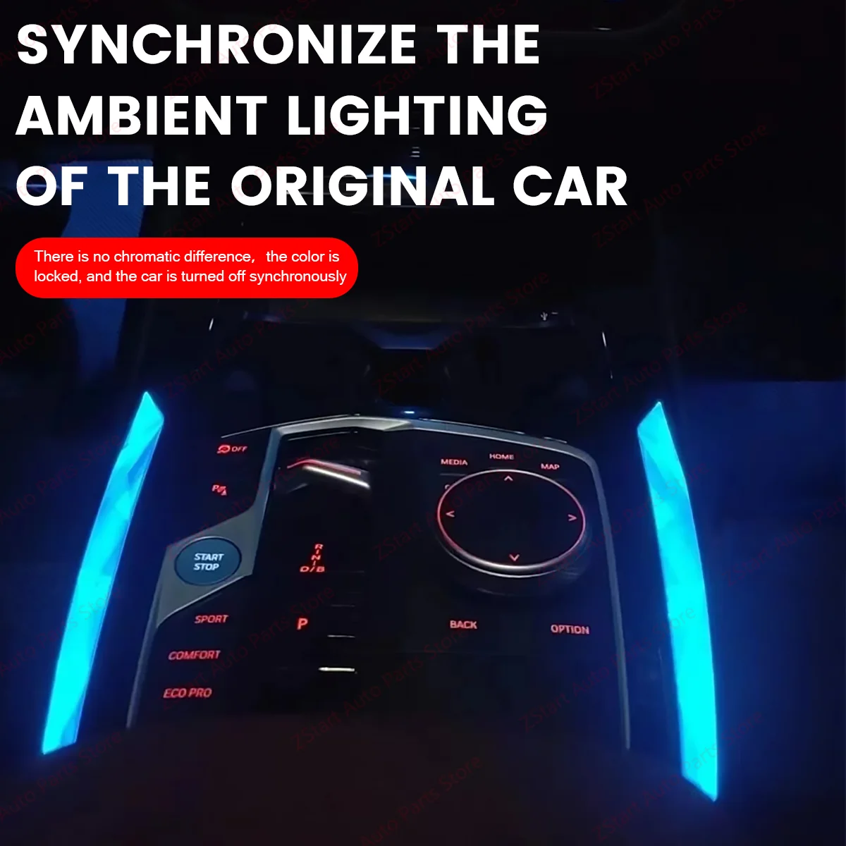 11 Colours Crystal Center Console Saddle Light Ambient Light For BMW New X3 X4 IX3 G01 G02 2022-2025 Car LED Decorative Lamp