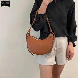 VC-Bolso de media luna elegante para mujer, bolso de un solo hombro, diseñador de lujo, a la moda