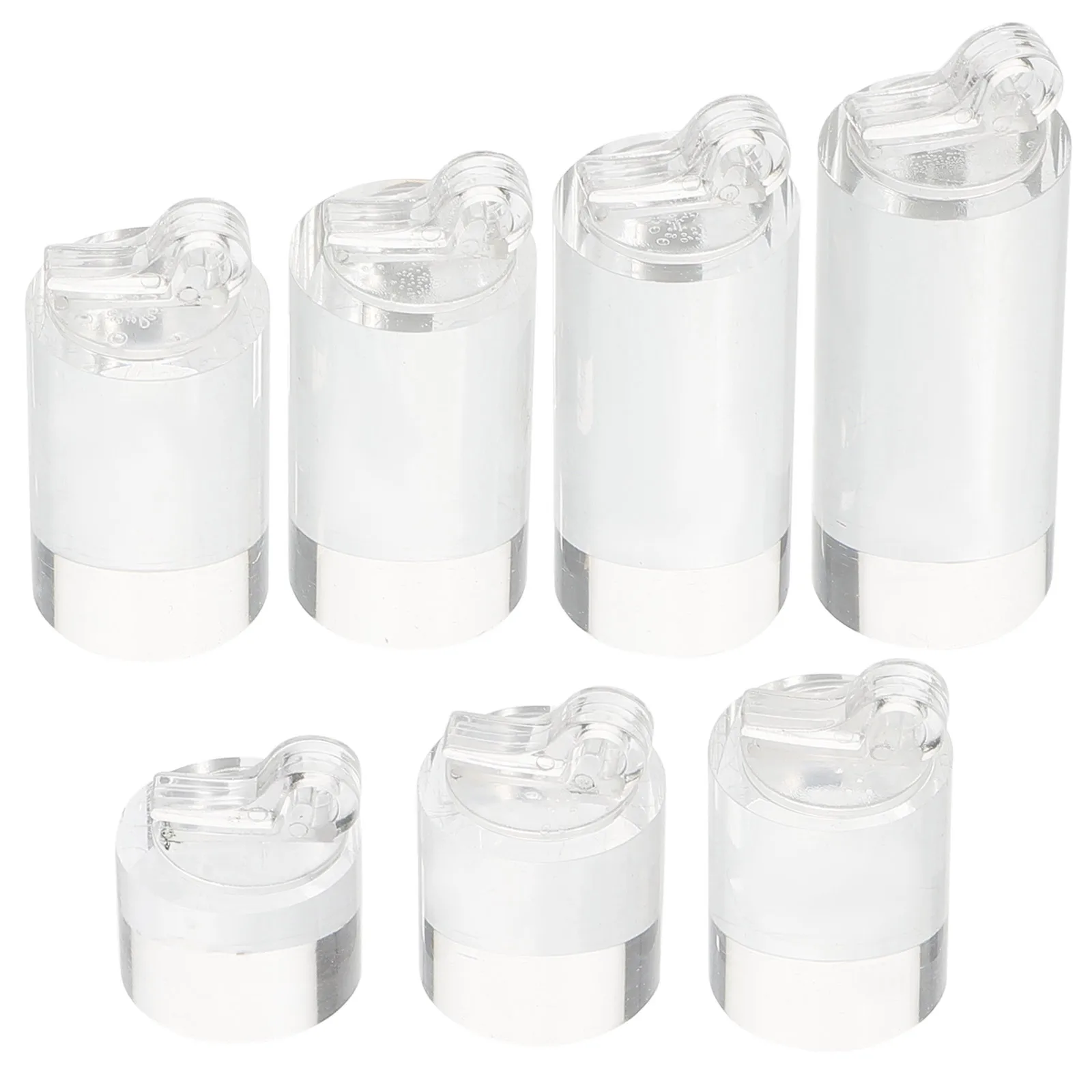 7 قطعة حامل حلقة أكريليك اسطوانة سوداء تصميم مجوهرات عرض موقف رف تخزين مدمج لمتجر الحمام مضمد #2