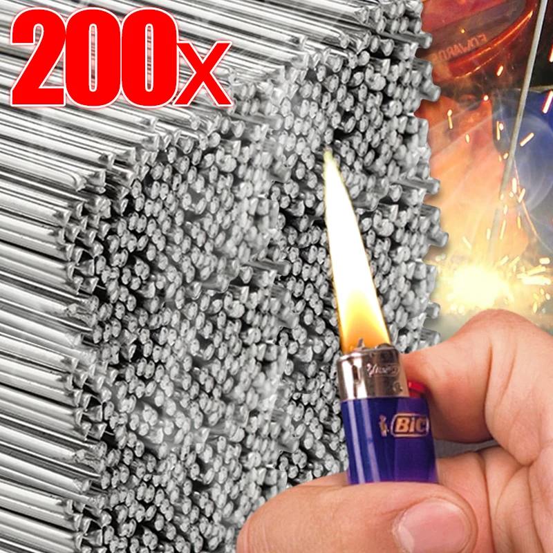 Aluminum Welding Rods Flux Cored Wire Steel Copper Low Temperature Easy Melt Bars Cored Wire Rod Solder Repair Holes Hand Tools