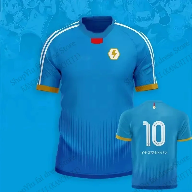 Anime Jersey Inazuma Eleven Kaio Fußball 3D-Druck T-Shirt Herren Damen Mode Kurzarm Sport T-Shirt Kinder Oberteile Tee Mark Evens – Detail 7