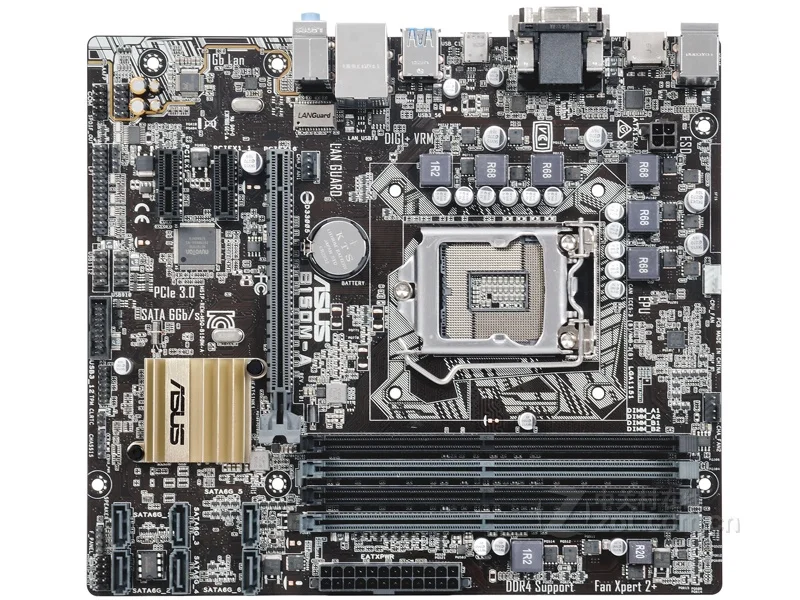 Imagem -03 - Asus-placa-mãe Original Intel Desktop Prime B150m-a B150 Ddr4 Lga 1151 i7 i5 i3 Usb 3.0 Sata3 Usado