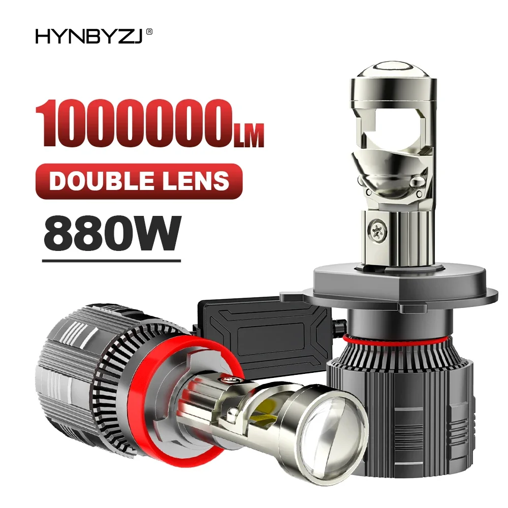 

HYNBYZJ H7 H4 Mini LED Projector Lens Canbus 9005 9006 H11 Auto Headlight Turbo Lamp Automotive Projector Led Lights For Car 12V