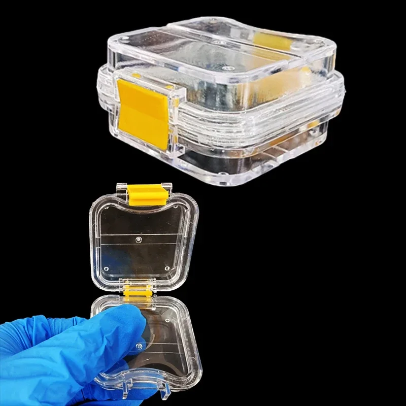 

Dental Plastic Denture Tooth Box with Film High Quality Denture Storage Case for Dental Implant Membrane & False Teeth Organizer