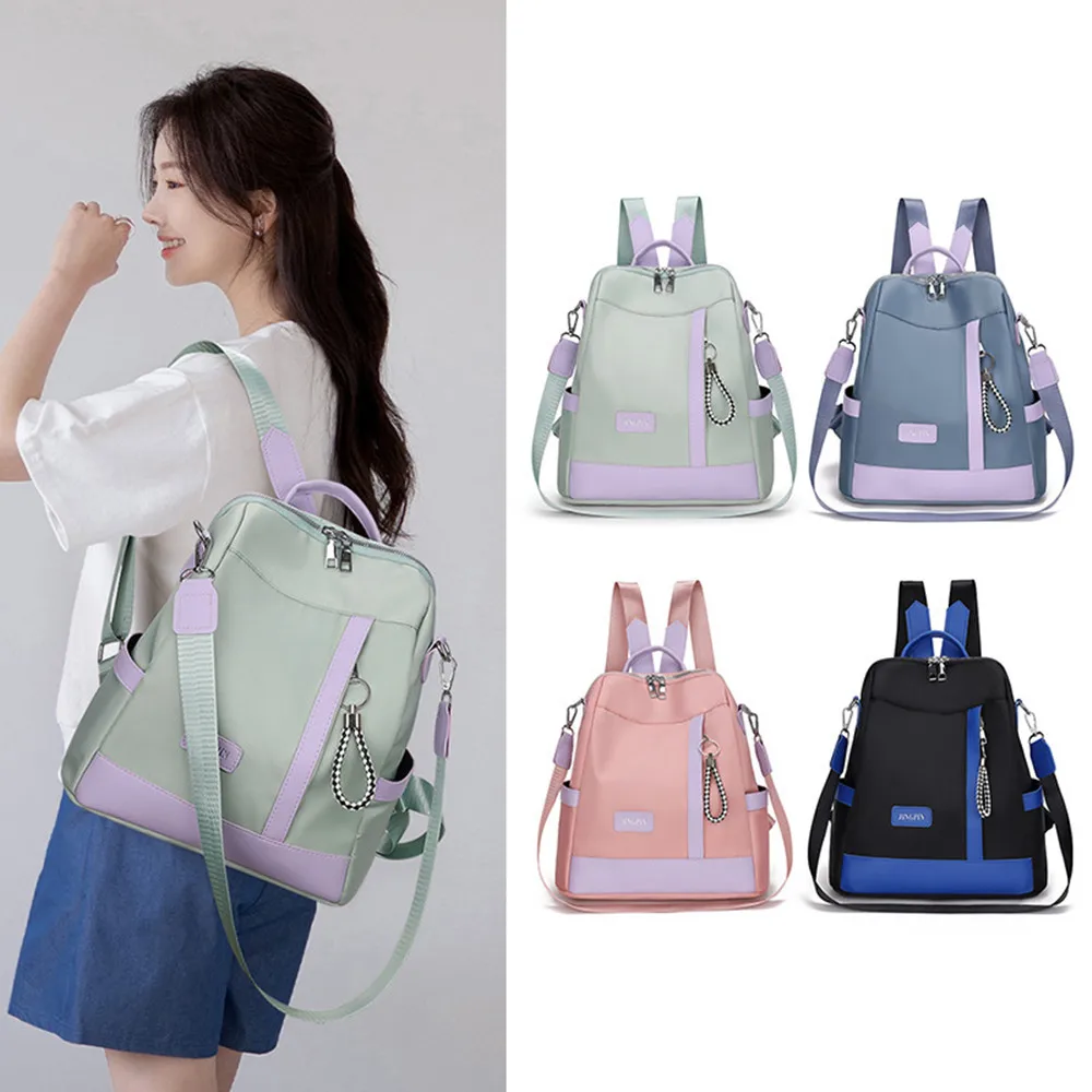 

Fashion Anti-Theft Backpack Women Casual School Bags For Teenage Girl Multi-Function Shoulder Bag New Oxford Travel Rucksack