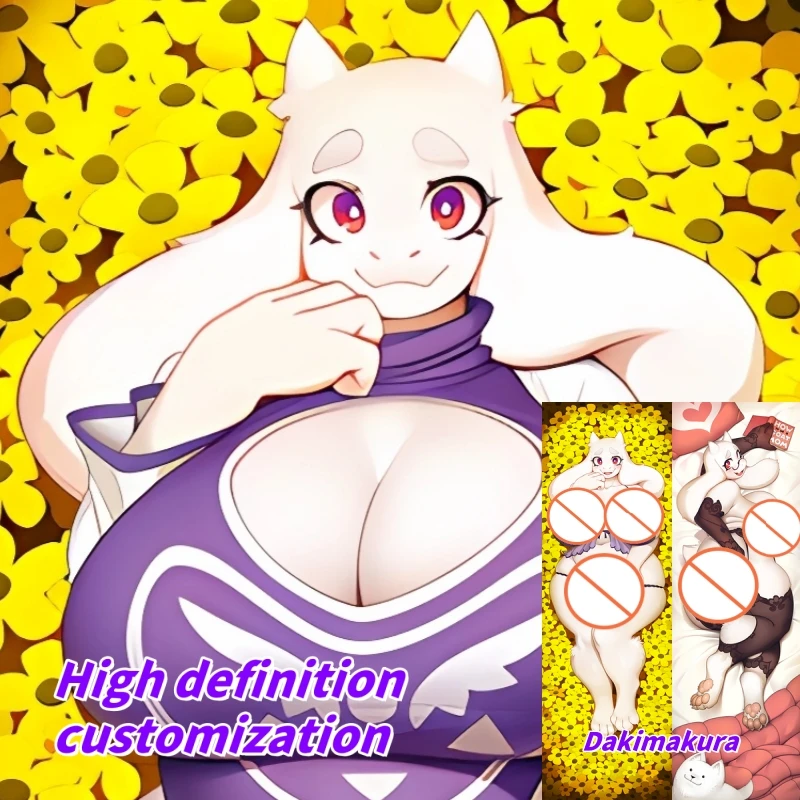 

Dakimakura Anime Pillow Case Undertale Toriel Double-sided Print Of Life-size Body Pillowcase Gifts Can be Customized