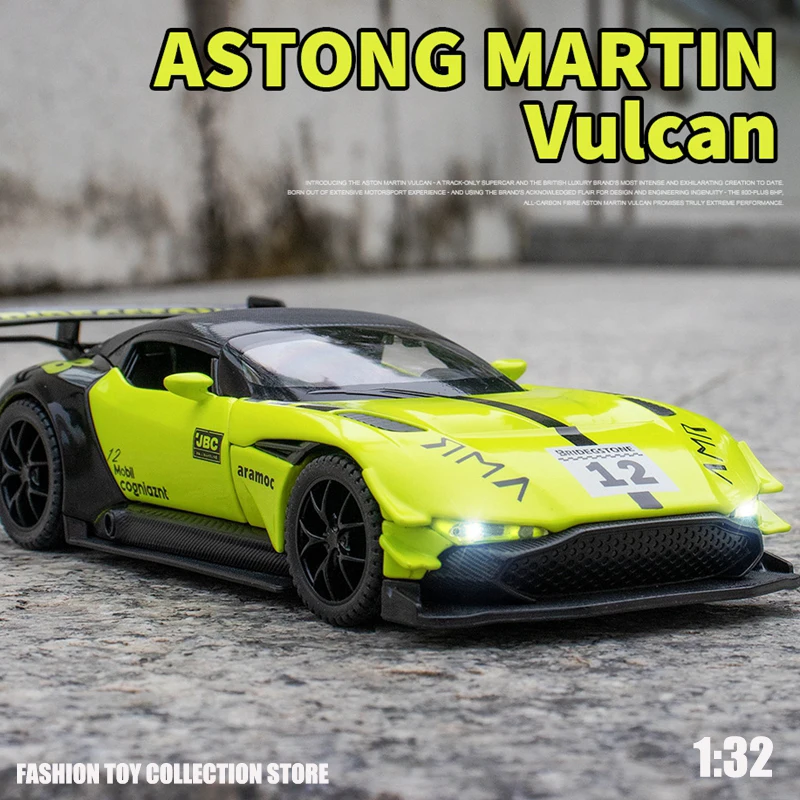 1: 32 Aston Martin Vulcan Fast&Furious Alloy Car Model Diecasts Toy With Sound and Light Vehicles Decoration Toys For Kids Gift