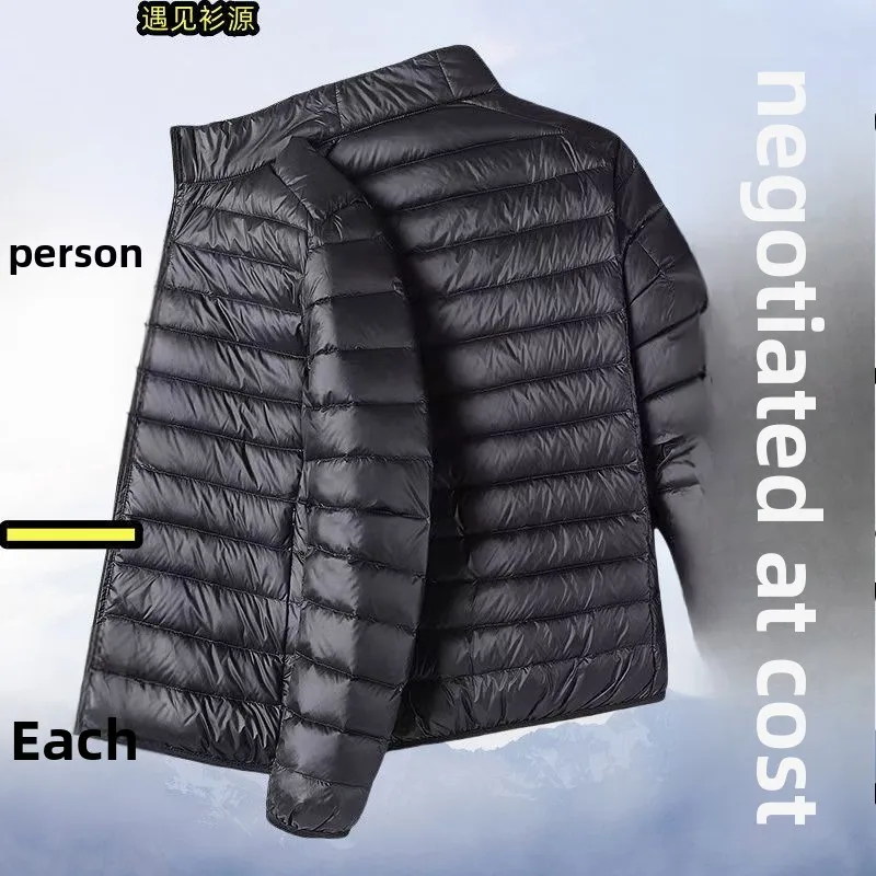 

Lightweight ort down Cotton Jaet for Men Autumn Winter Thin Model Discontinued Outerwear Not Connected Hat Nylon Fabric