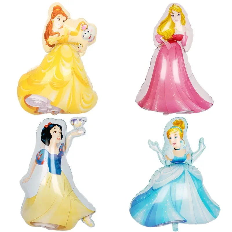 Disney Princess Snow White Elsa Cinderella Mermaid Aluminum Film Balloon Girl Birthday Party Decoration Children's Toy Shower