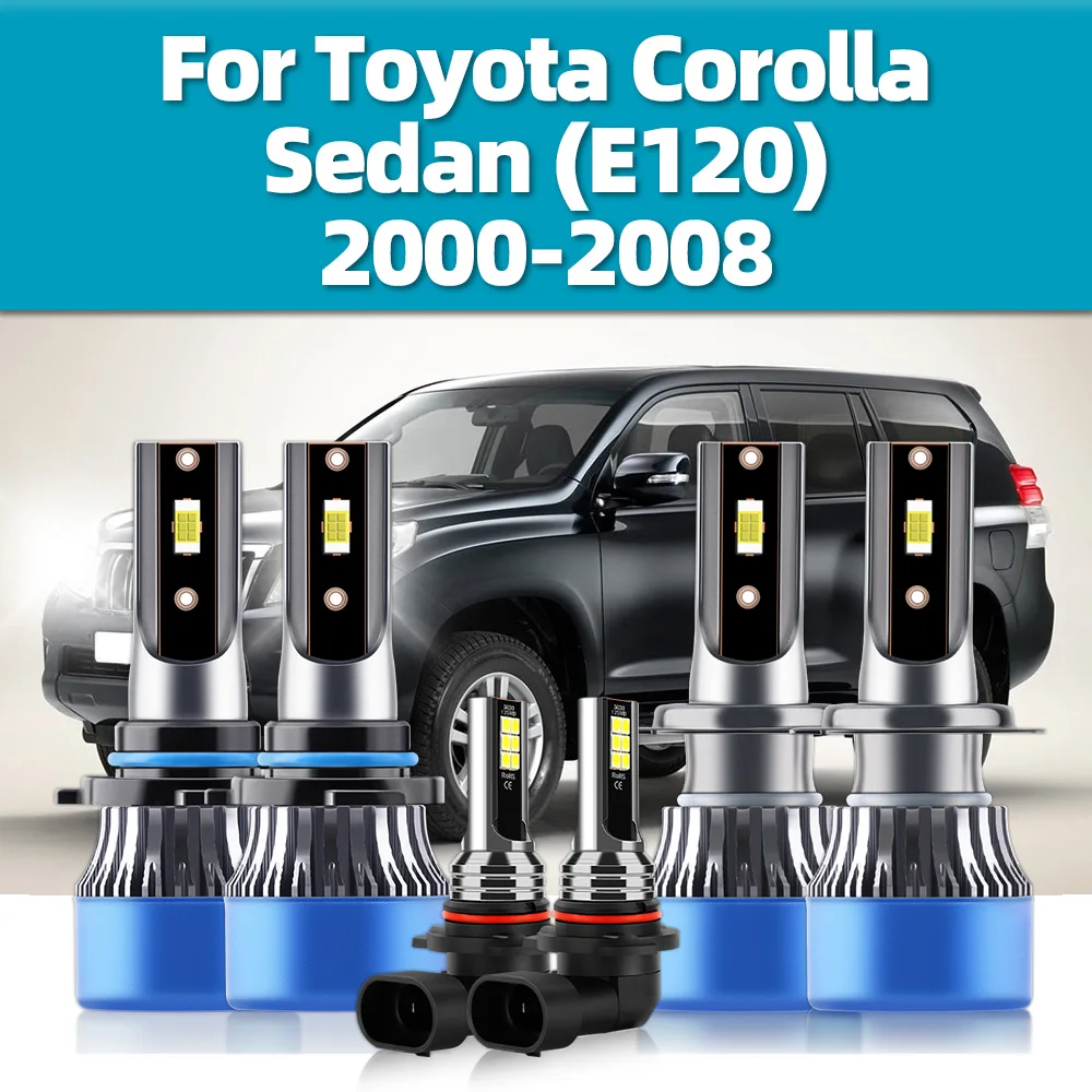 

LED Car Headlights Lamp Auto Super Bright Bulbs 12V For Toyota Corolla Sedan (E120) 2000 2001 2002 2003 2004 2005 2006 2007 2008