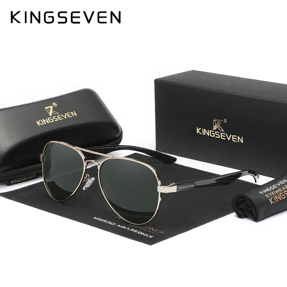 KINGSEVEN Classical Pilot Sunglasses For Men New Fashion Uv400 Protection Polarization Glasses Women HD Luxury Driving Eyewear