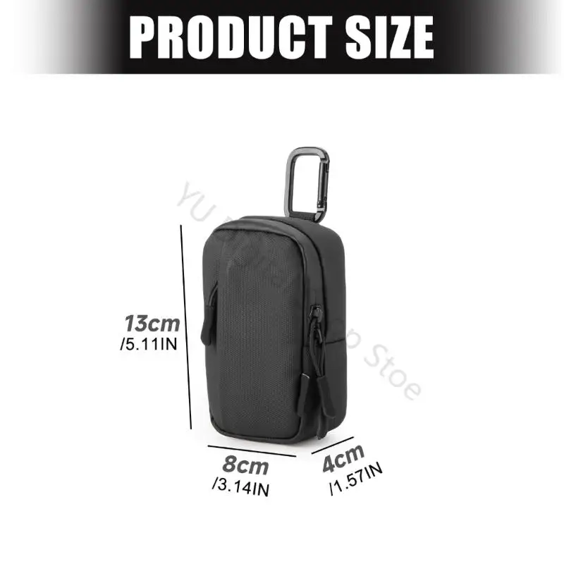 96BA Kompakte Kameratasche mit Reißverschluss für TG7/TG6/TG5/TG4 Kameragehäuse, schwarze Nylontasche mit Karabiner für – Detail 6