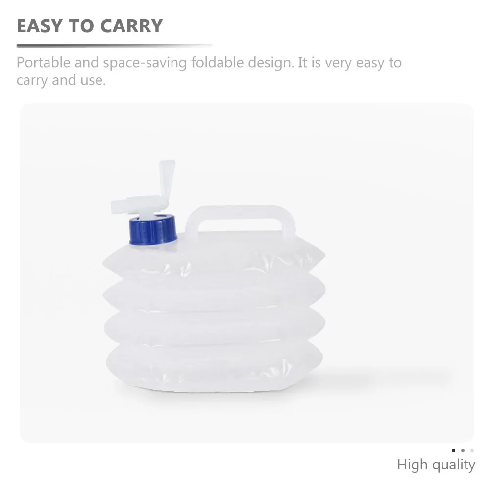 

2 Pcs Telescopic Bucket Camping Water Bag Flexible Tank Outdoor Premium Carrier Collapsible Container Travel