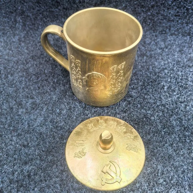, metal crafts, Mao Zedong cup, tea mug, office creative craft ornaments