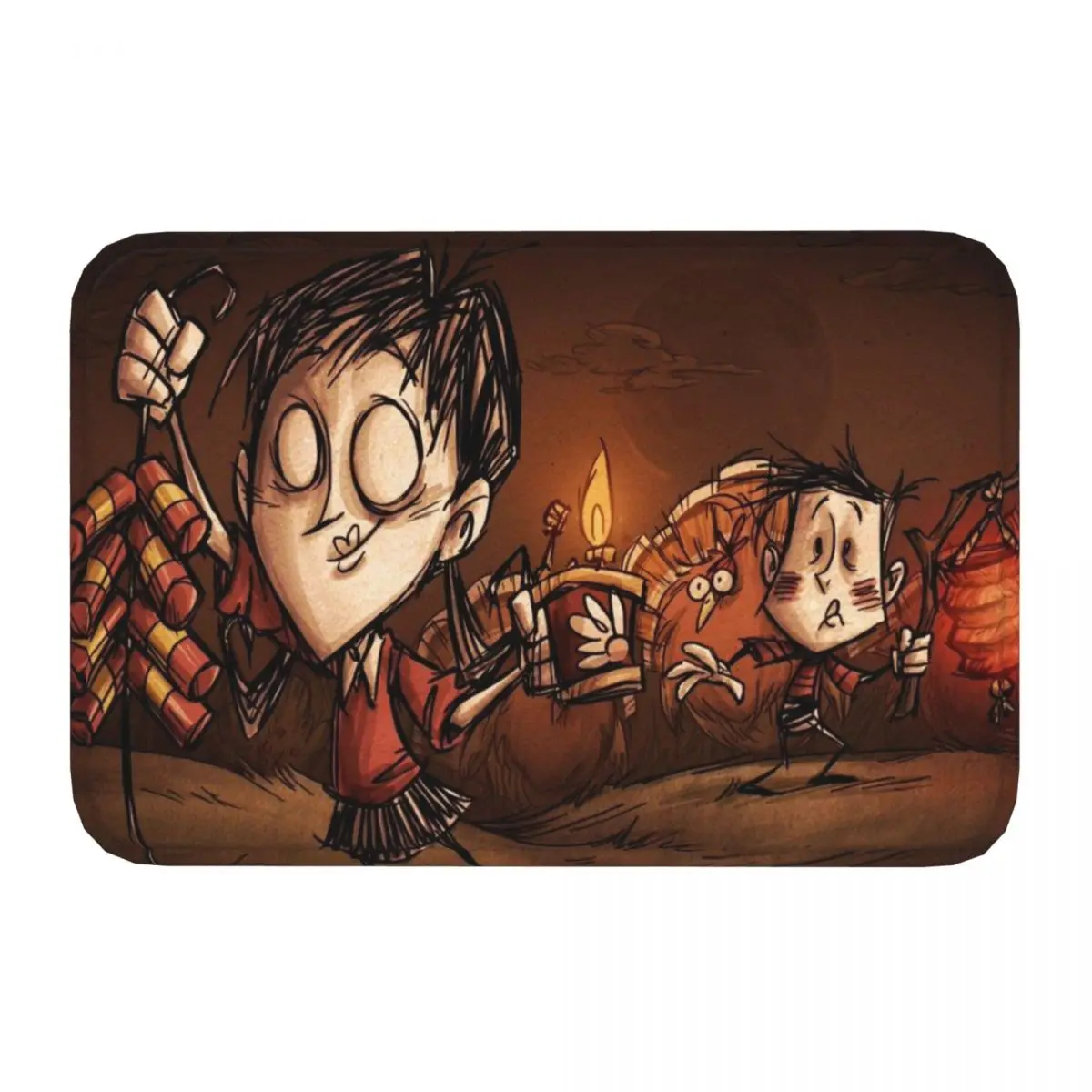 Don't Starve Together Bath Mat Cave Hunt Treasure Doormat Flannel Carpet Entrance Door Rug Home Decoration