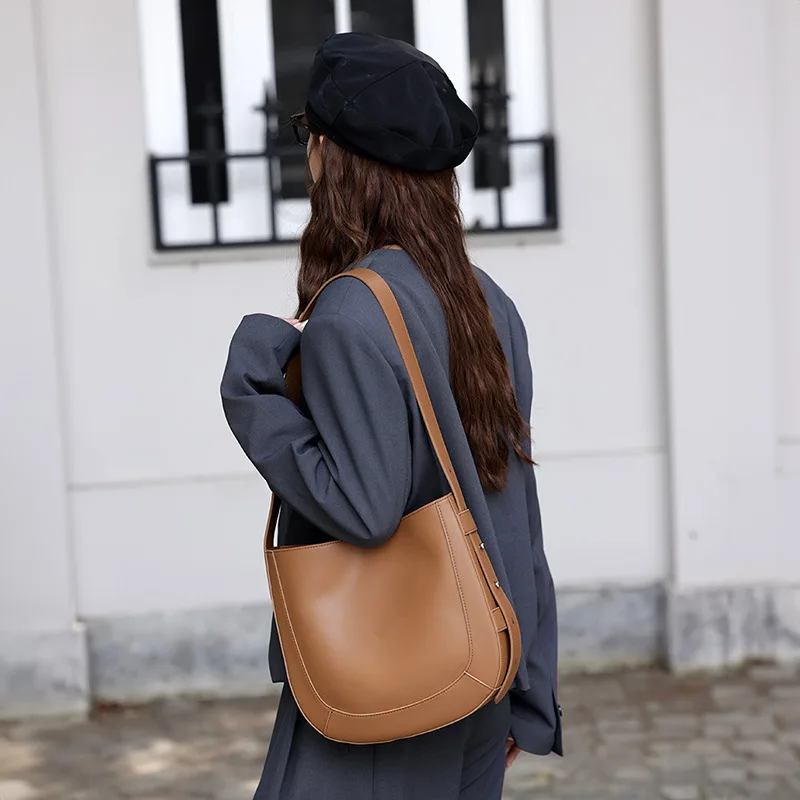 Sac à main en cuir de vachette véritable pour femmes, sac à fouet haut, sac fourre-tout, grande capacité, mode pour femmes