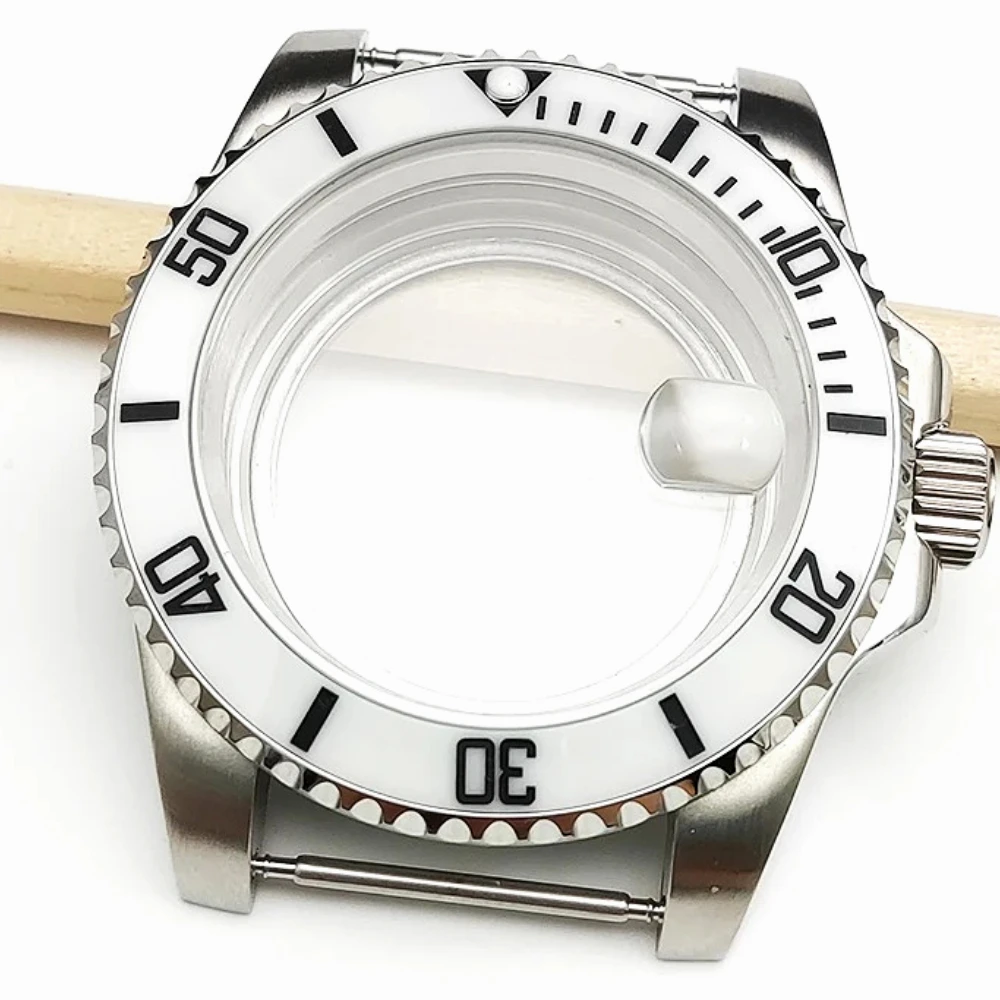 

New 40MM Watch Case Mineral Mirror for NH35/NH36 Movement Stainless Steel Case Transparent Back Cover