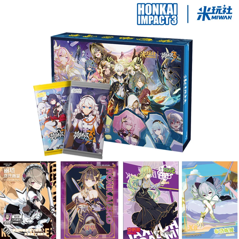 

New Original Luxury Honkai Anime Card Hidden Acrylic Lenses Metal Stereo Game Collection Cards Hobbies Kids Christmas Gifts Toys