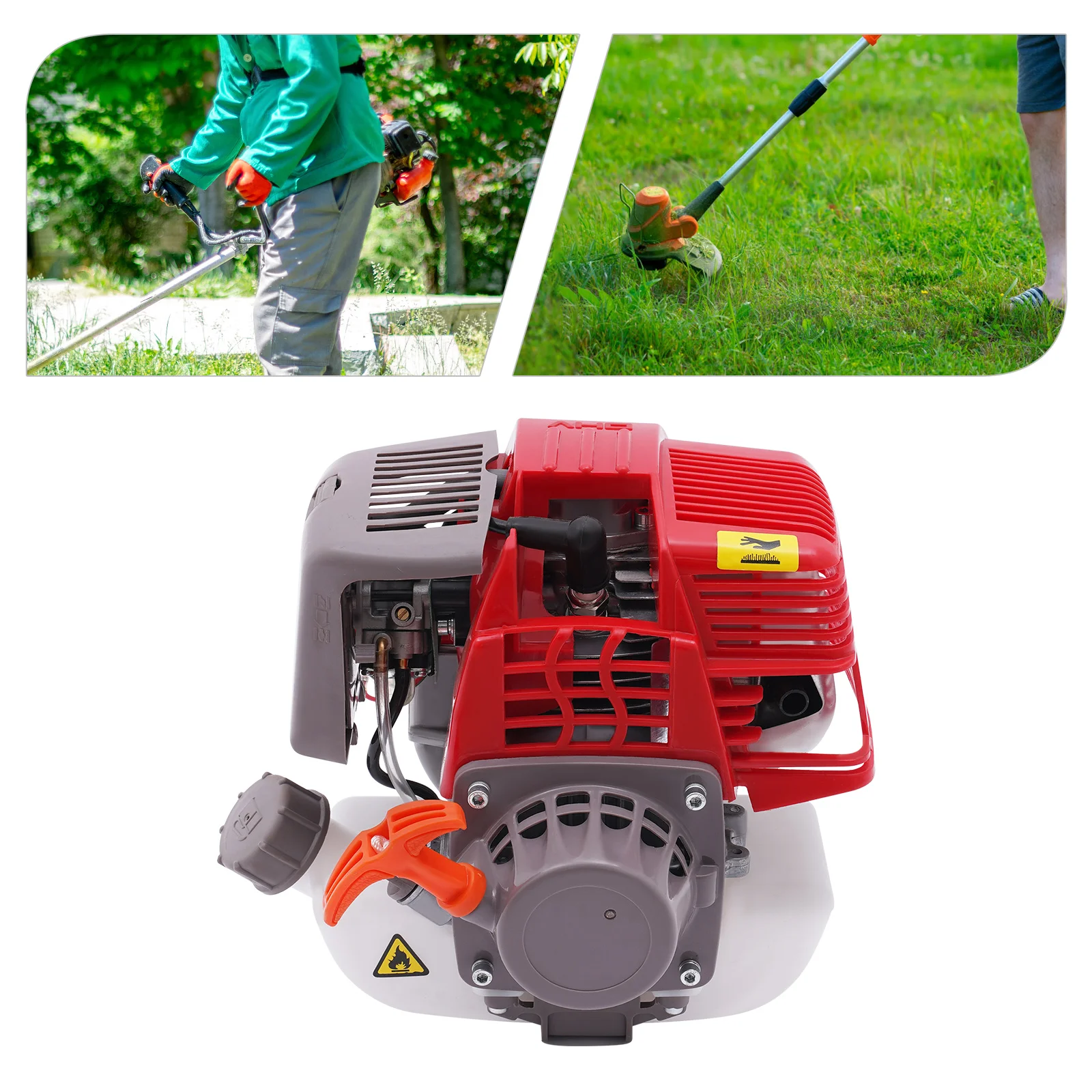 

31CC 4-Stroke Gasoline Engine, Pull Start Gas-powered Engine Single Cylinder for Agricultural Lawn Mowers and Water Pumps