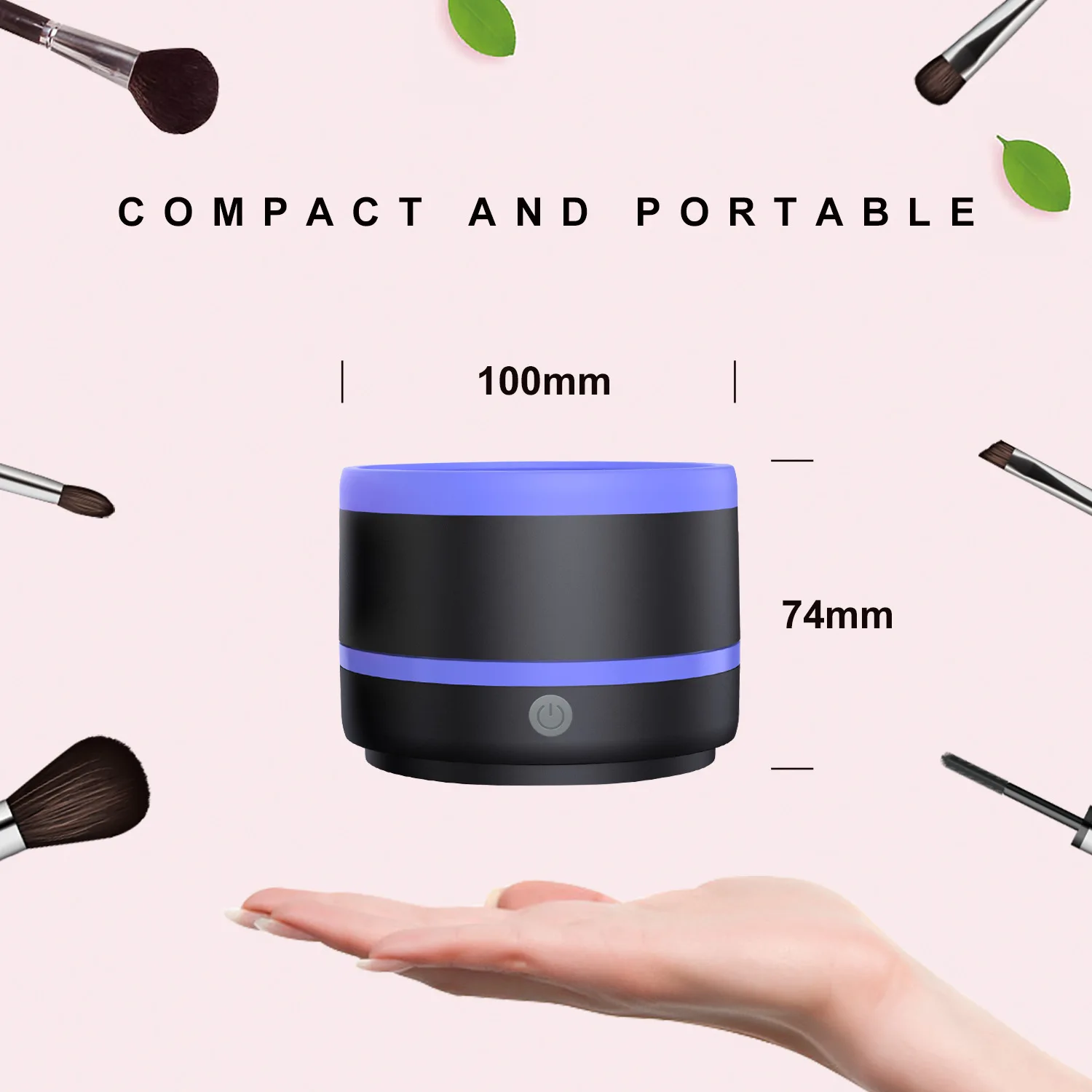 Cross-border Hot Makeup Brush Cleaners Automatic Scrubbing Machine Quick Drying Tools Rechargeable Lazy Electric Cleaning Brush