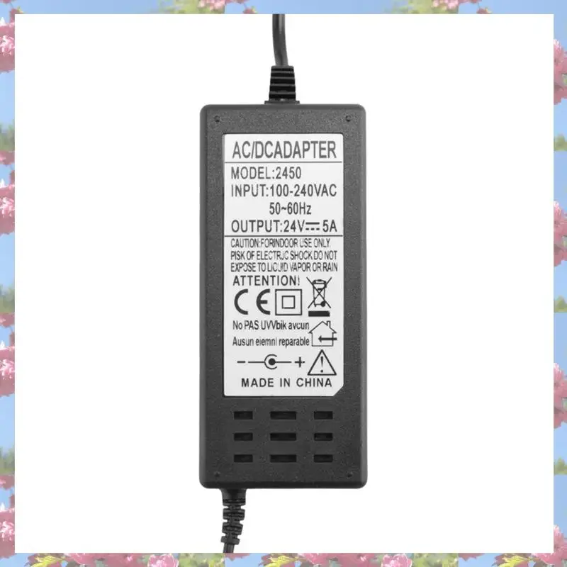 2X AC DC 24V 5A Power Supply Adapter Sprayer Lamp Board Water Purifier Water Dispenser Pump Power Supply EU Plug