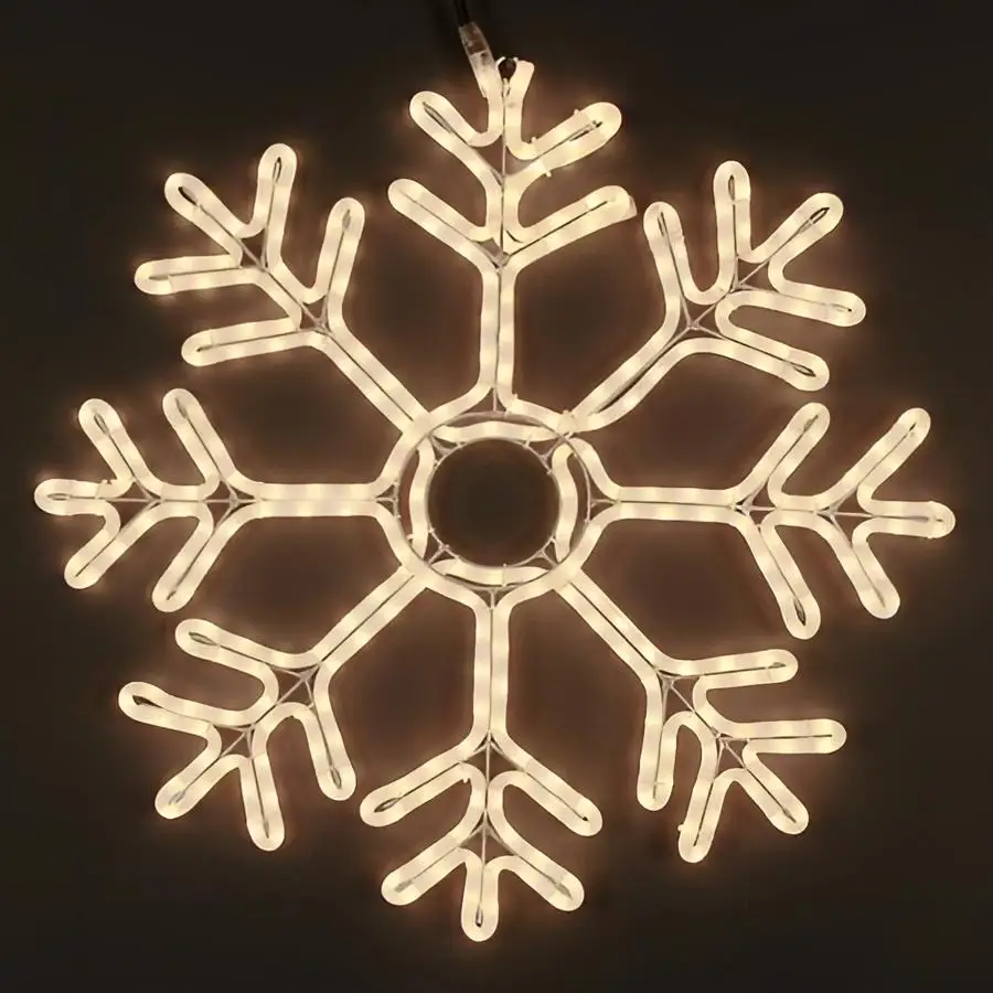Christmas Decoration Pattern Light Snowflake Multi-Color Effect Color Changing Aluminum Iron Frame Handmade Lighting