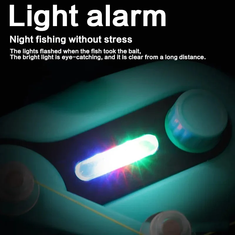 New Fishing Alarm Electronic Buzzer Indicator Siren Bite Bait Alarm Sea Rod LED Light Indicator Sound Light Alarm Fishing Parts view 2