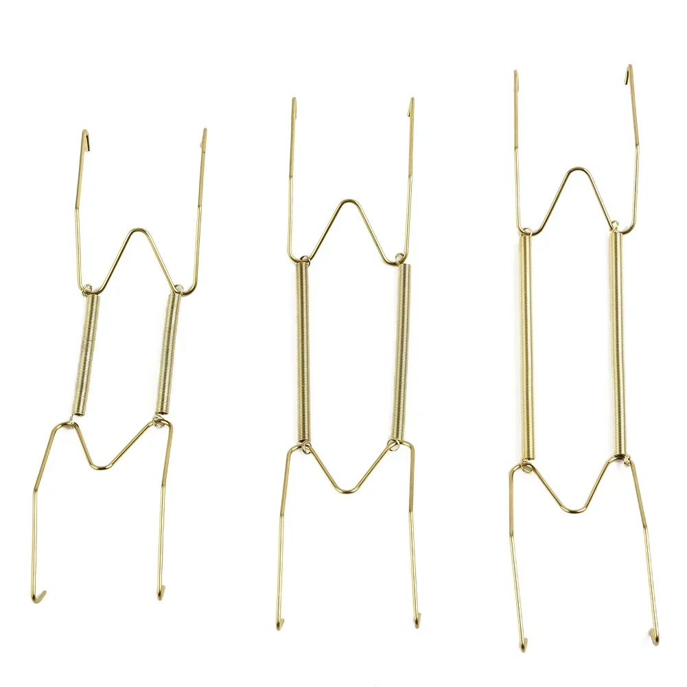 5 Sizes Wall Display Invisible Dish Hangers Adjustable Plate Spring Holder Hanging Plates Home Decor