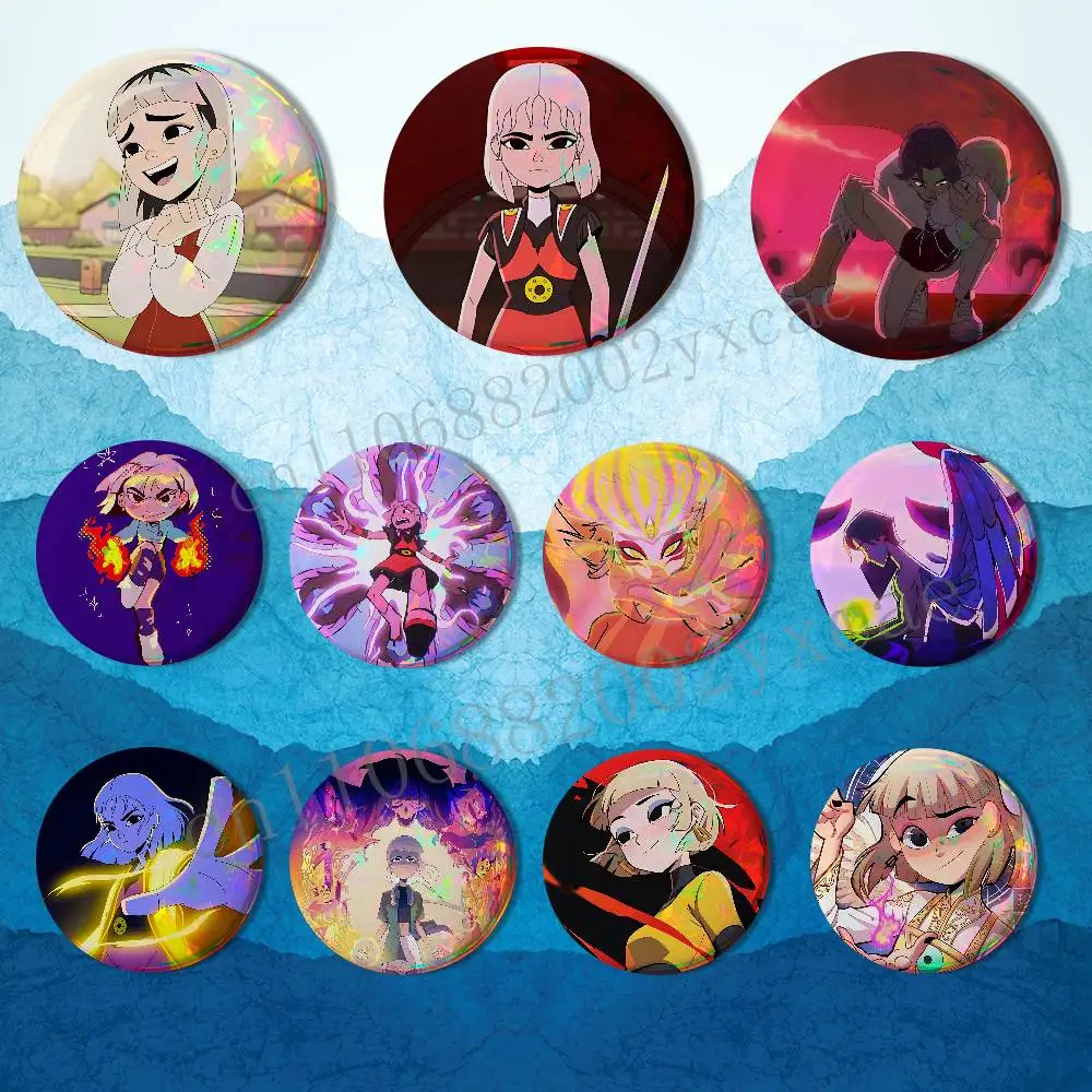 Chinese-American girl Jentry Chau Badge on Backpack Clothes decoration Tinplate Round Brooch Funny Custom Gifts for Friend