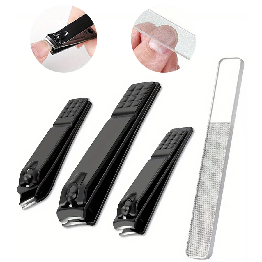 

1/3/4 шт. кусачки для ногтей из нержавеющей стали, острый край, кусачки для ногтей и ногтей, пилочка для ногтей, триммер для толстых ногтей, нержавеющая сталь