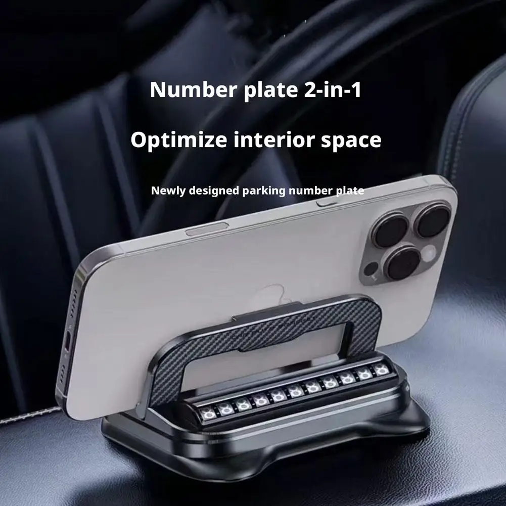 2-in-1 Car Phone Mount & Parking Sign – 360° Rotatable, Strong Suction, Anti-Slip for All Phones and car Models Car Phone Mount