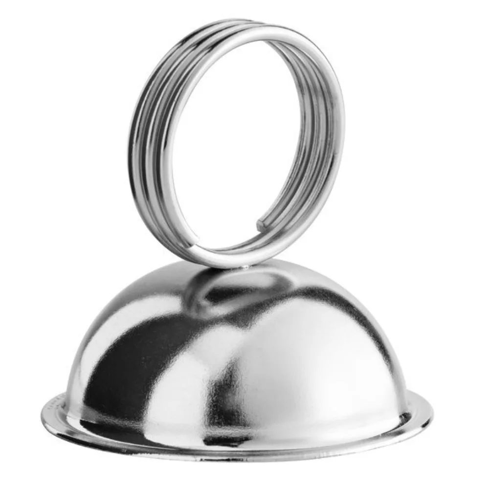 3pcs Silver Stainless Steel Card Holder Multifunction Minimalism Design Metal Memo Clips Stable Base Name Card Holder Home Decor