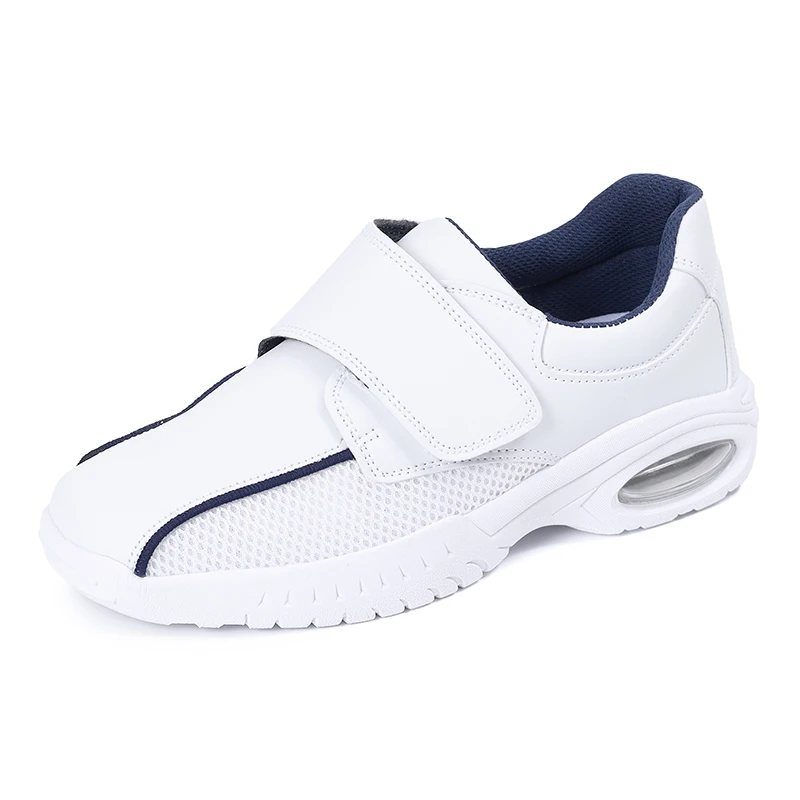 Professional Pure White Nursing Shoes Women Ladies Hook and Loop Closure Non-Slip Air Cushion Comfort Hospital Work Sneakers view 5