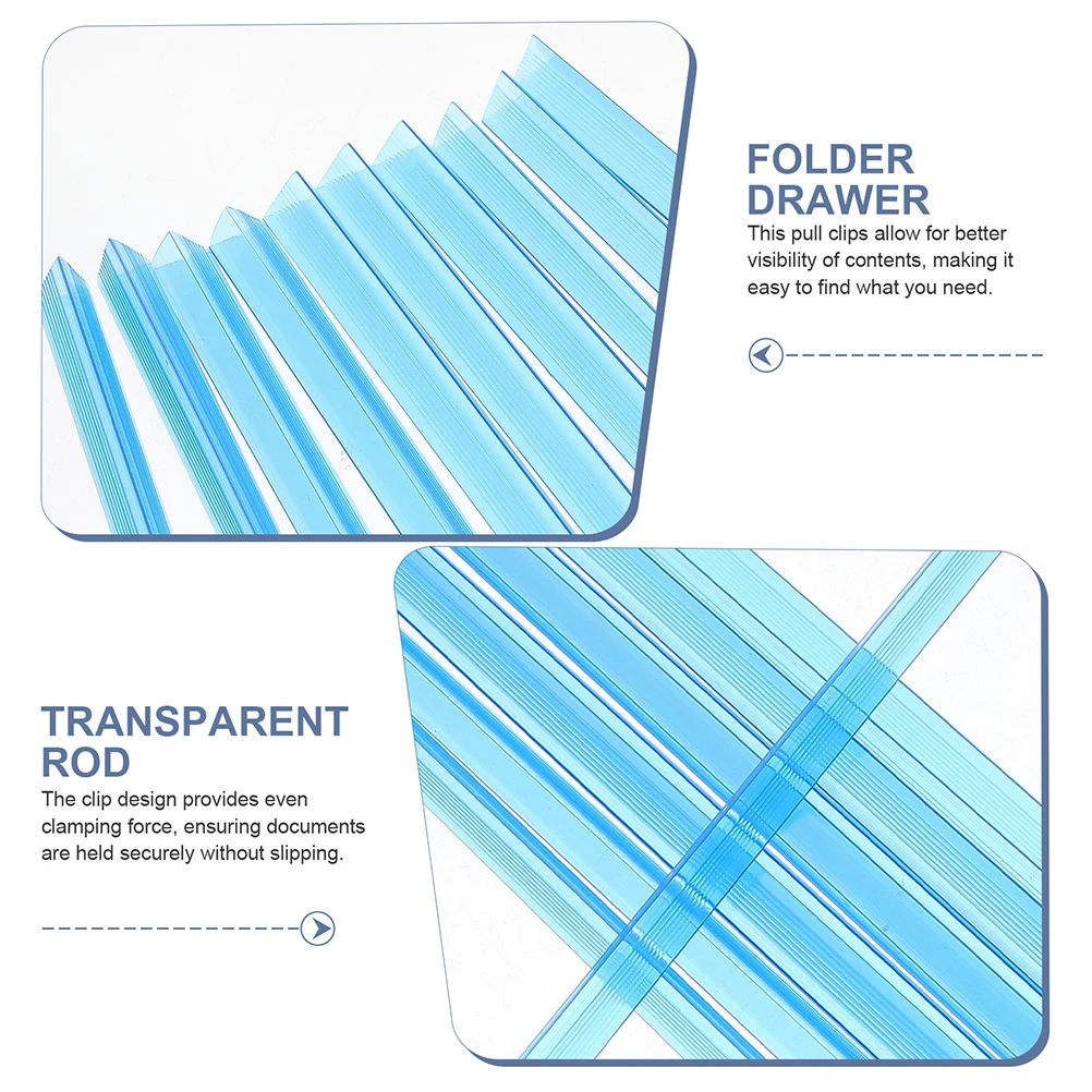 10 stuks transparante trekstangclips plastic schuifbinders voor boekdocument bindmap veilige efficiënte organisatie met