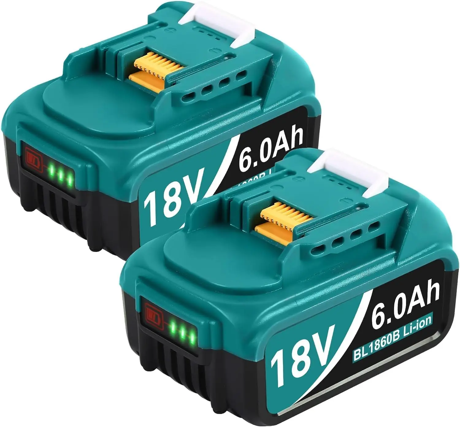 

2-Pack High-Capacity 18V Replacement Battery for Power Tools, Compatible with Multiple Models and Chargers