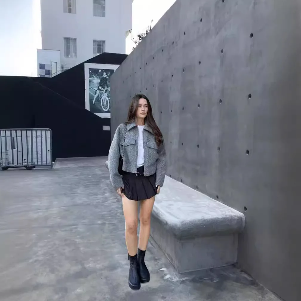 

Spring and Autumn New Design Sense Niche Women's Clothing Street Fashion Loose Short Woolen Jacket 2025