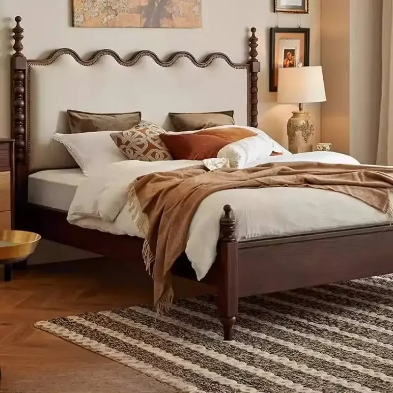 تصميم التوأم الحديثة بيع إطار سرير فاخر لوفت غرفة نوم الألواح الأمامية إطار سرير مزدوج كامل الحجم موبليس دي دورميتوريو أثاث المنزل #2