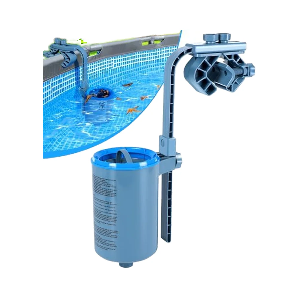 

Adjustable Height Floating Pool Skimmer Auto Skimming Debris Surface Leaves Ground Wall Mount Plastic Pool Cleaning Tool
