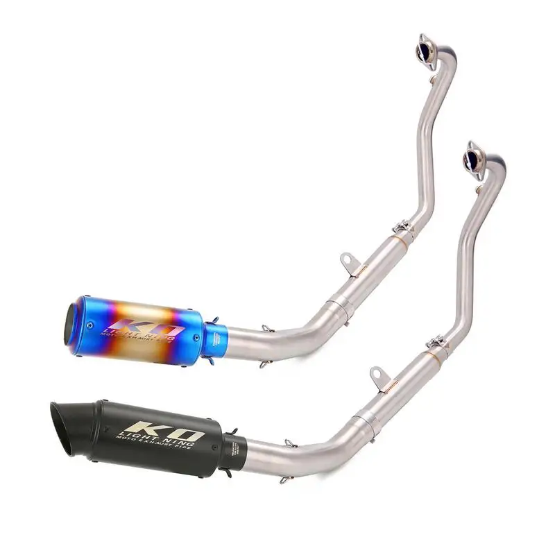 

For CF Moto NK250 250SR NK300 300SR Motorcycle Full Exhaust System Header Link Pipe Slip On 51mm Muffler Escape Stainless Steel