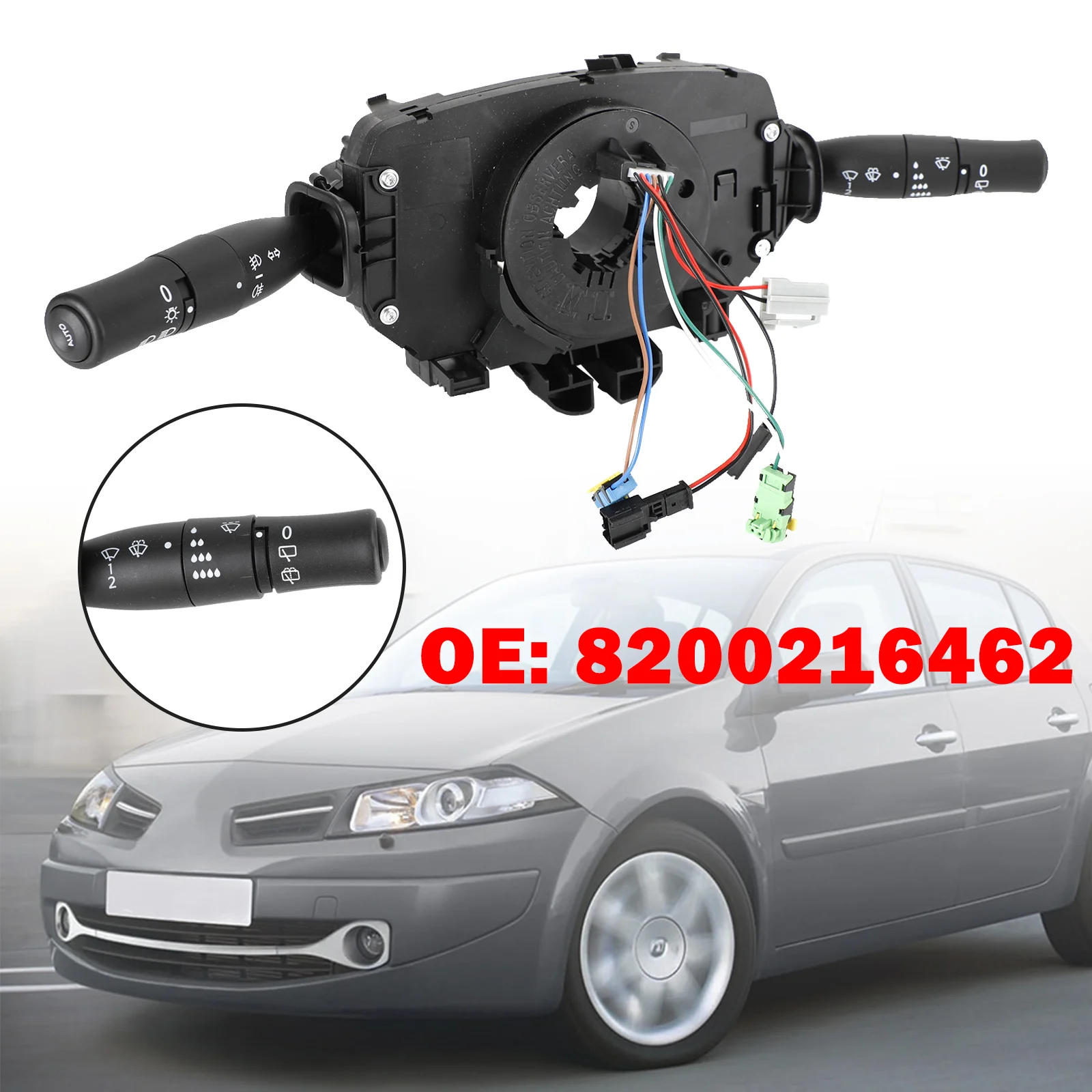 Lenkrad-Anzeige-Wischer-Squib für Megane Mk2 8200216462, 8200216444 – Detail 1