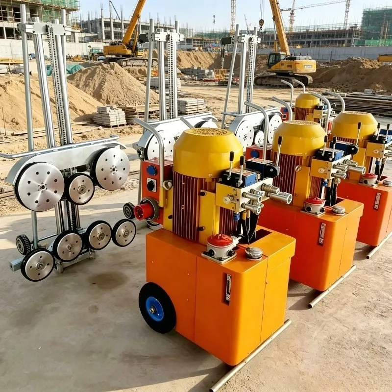 Customized Industry Heavy Duty Hydraulic Diamond Wire Saw For Large Scale High Capacity Stone Sawing Continuous Steady Layout