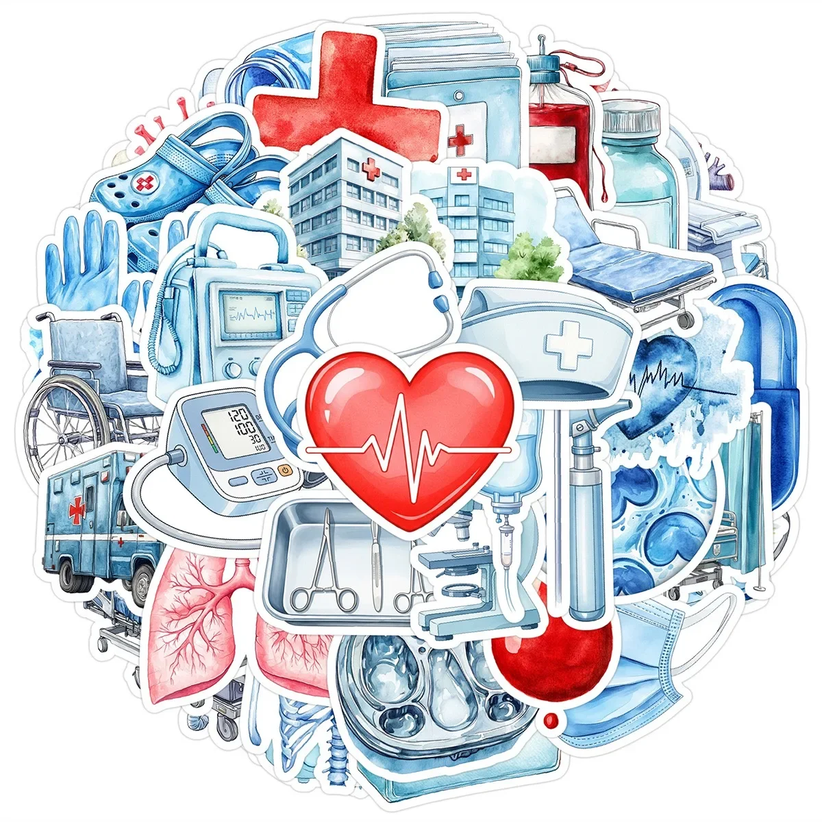 

10/50Pcs Emergency Medical Technician Appliances Stickers EMT DIY Doctor Nurse Decal Toy Scrapbooking Luggage Waterproof Sticker