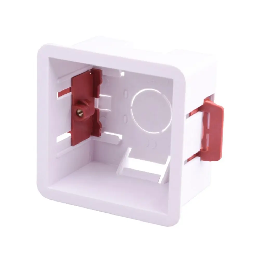 Junction Box Gypsum Board Lining Box Embedded Install 86 Type Wall Socket Cassette White 35/46mm Depth Wall Switch Box Switch