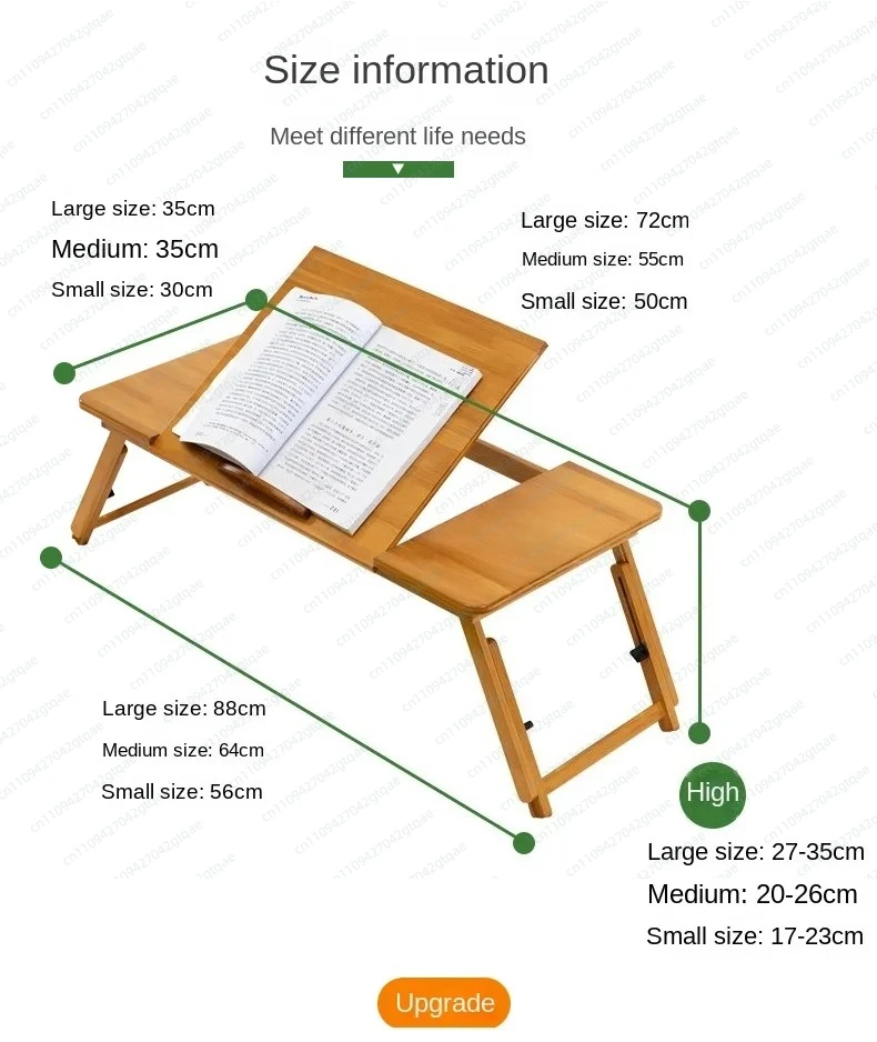 

Регулируемая бамбуковая подставка для ноутбука, складной компьютерный стол со складными ножками, мини-стол для дивана-кровати, домашний рабочий стол